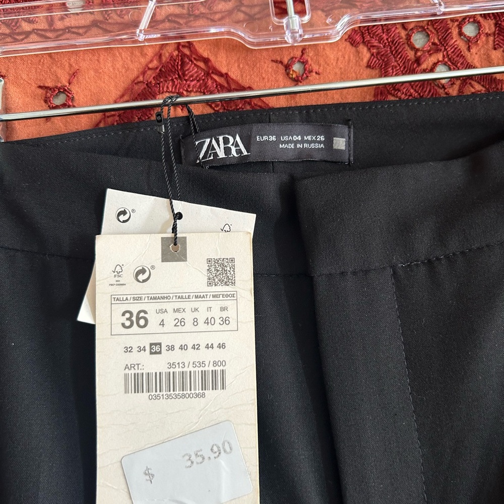Black Slim Fit Pants - Picture 3 of 5